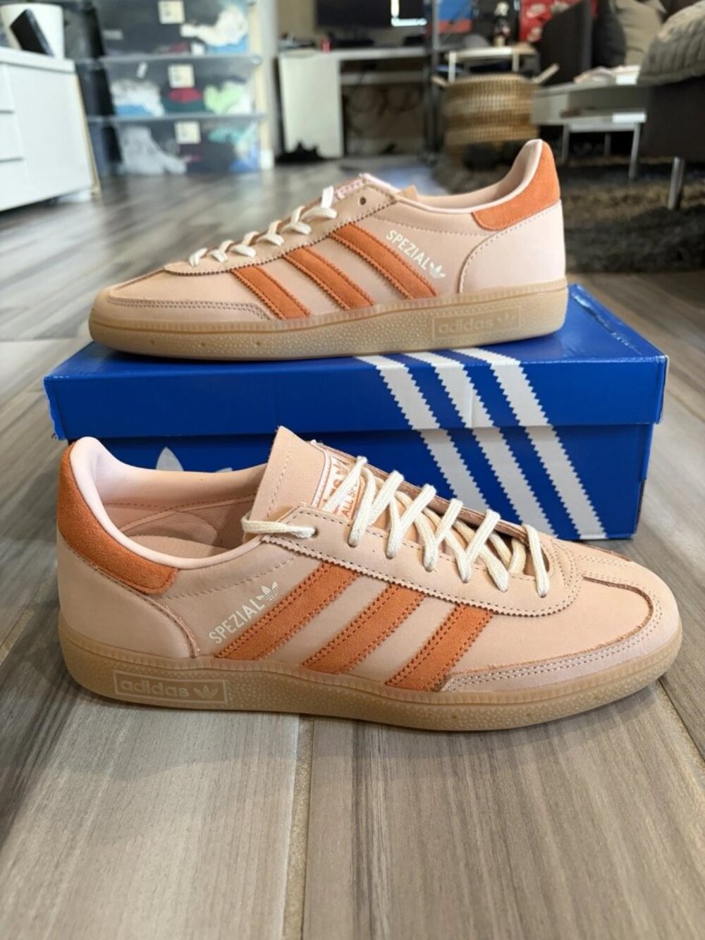 Women's adidas Originals Handball Spezial Shoes - Blush Pink/Dusky Orange IH1505